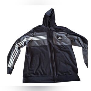 ADIDAS Mens Large Black and Gray Zip-Up Hoodie/jacket NWOT